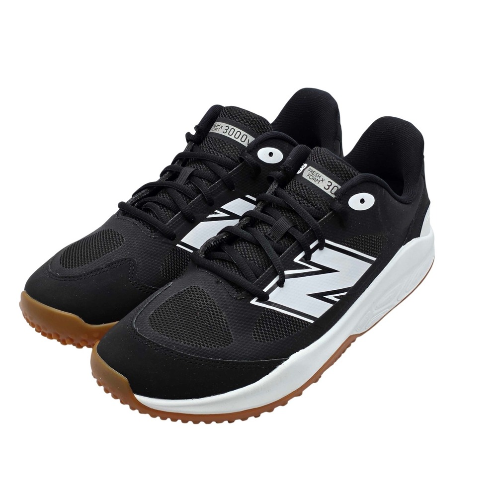 New Balance Fresh Foam 3000v7 Turf Trainer Baseball Cleats Mens 10.5 Black White